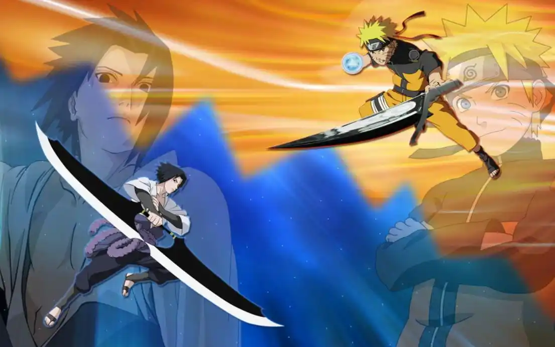 火影忍者动漫壁纸:鸣人vs佐助,两人的宿命!