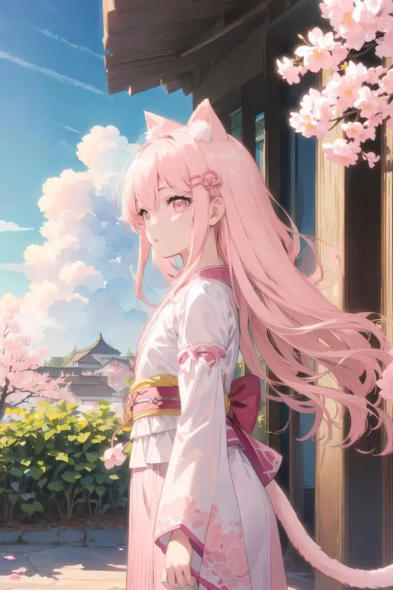 粉毛猫耳娘[期待]  #猫耳娘# #二次元美图