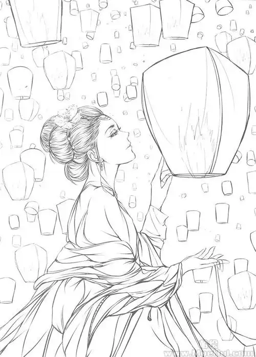 新手练习线稿古风线稿集i48p