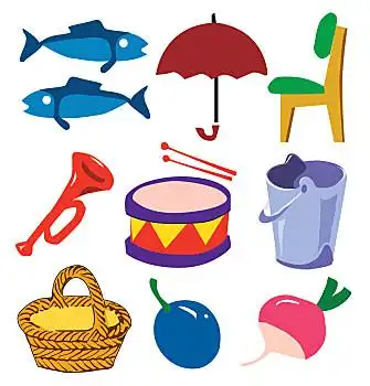 涂写,卡通,简单,物体,矢量,插画