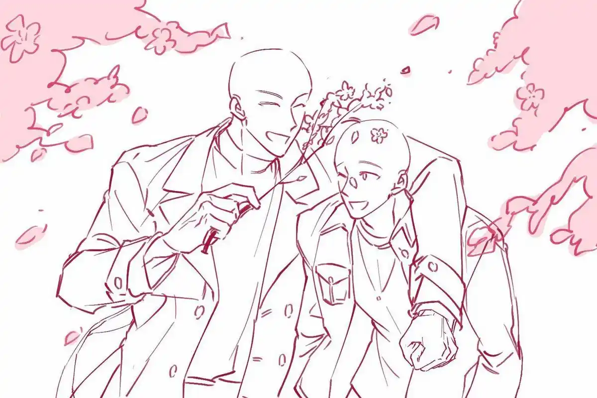 樱花季双人互动模板素材