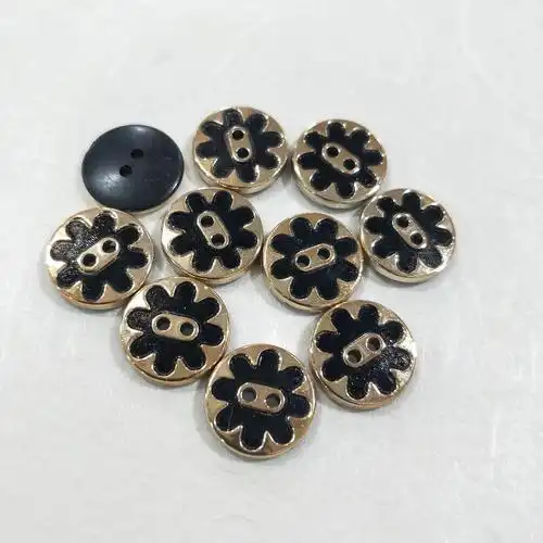 15mm电镀亚克力塑料纽扣新款中老年衬衫短袖外套门襟装饰二眼扣子