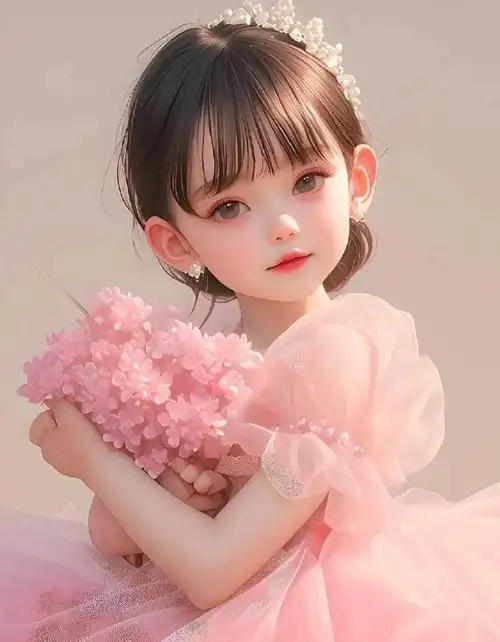 手捧花,抱萌宠,俏皮可爱的女生#治愈不开心##分享图片##女生头像##无