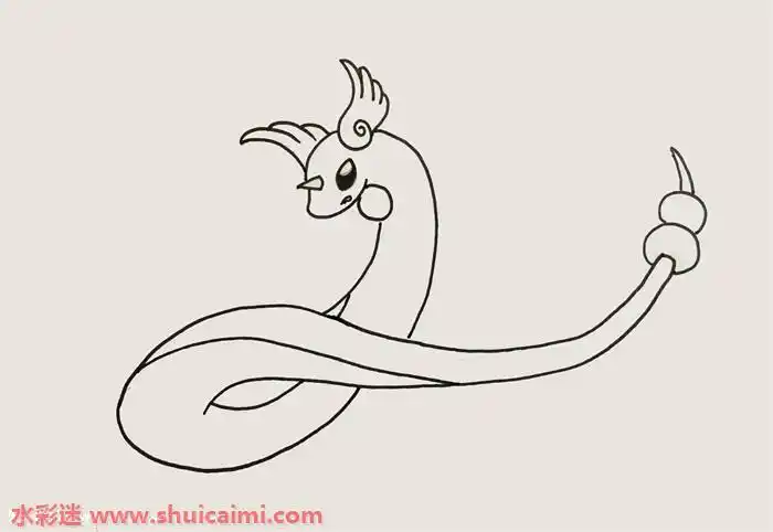可爱的神奇宝贝哈克龙简笔画步骤