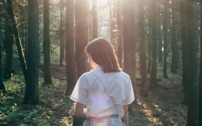 学院美女森系写真图片壁纸