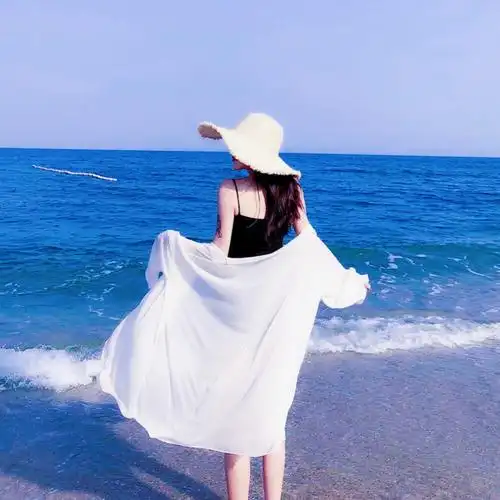 三色堇儿自截自调海边女头