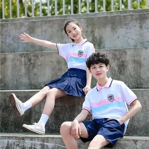 六七年级小学生校服夏季短袖套装初中生男女儿童校服