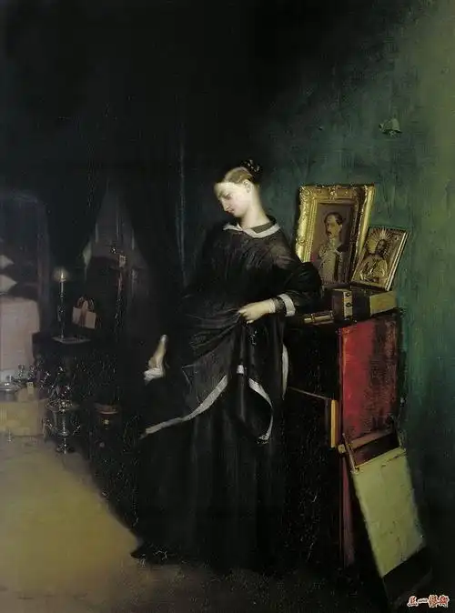 小寡妇(费多托夫 油画)