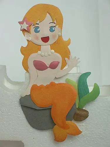 立体纸雕--美人鱼