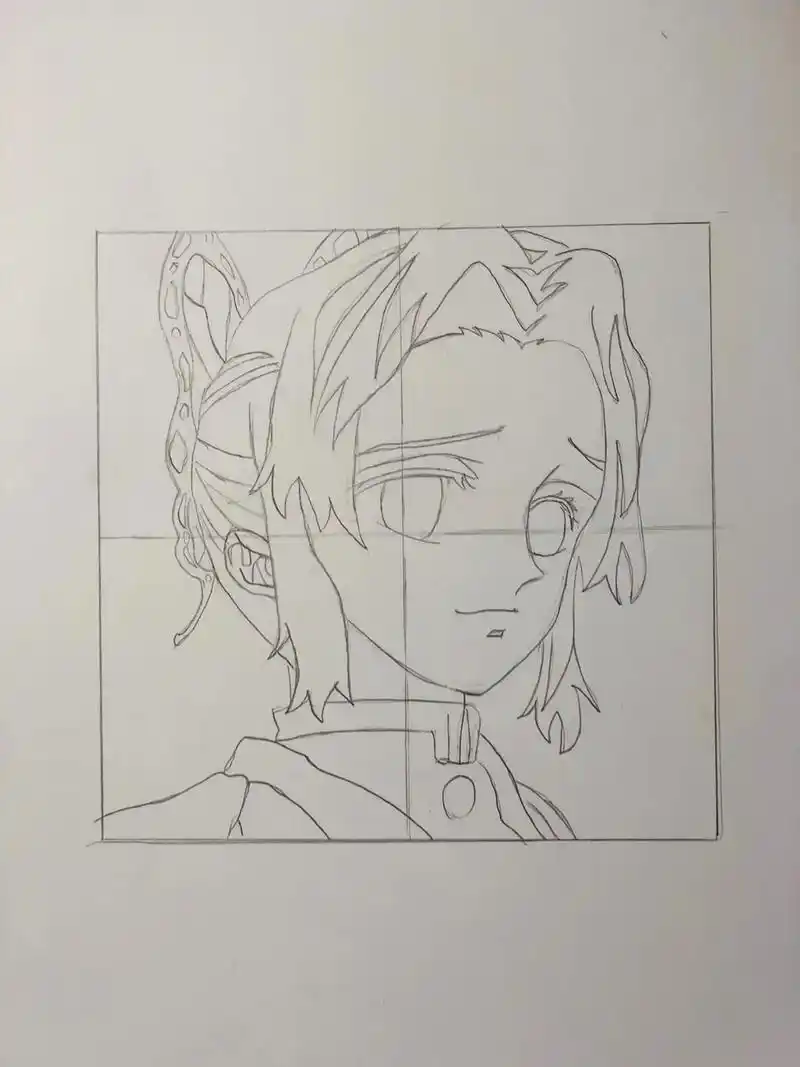 临摹 #动漫人物绘画 蝴蝶忍 - 抖音