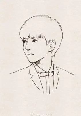 王俊凯素描图片