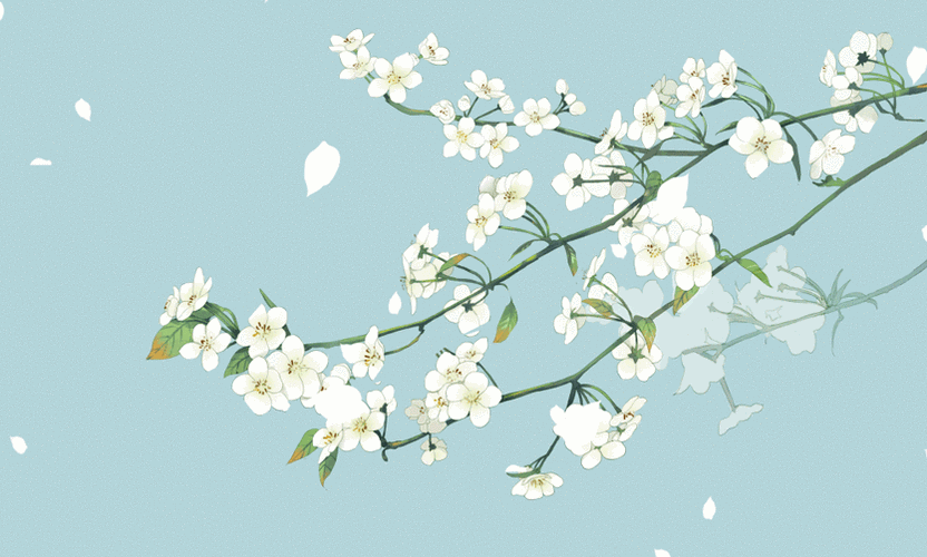 儿童画教程|综合创意美术课程《梨花一枝春带雨》