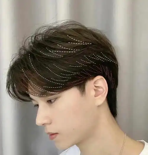 发型简单又易打理气垫纹理烫的蓬松感凸显五官衬托个人气质秒变韩国