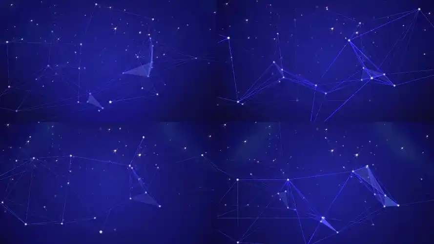 科技感蓝色几何线动态背景_1920x1080_高清视频素材下载(编号:2766997