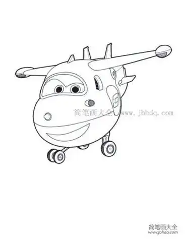 乐迪飞机简笔画卡通