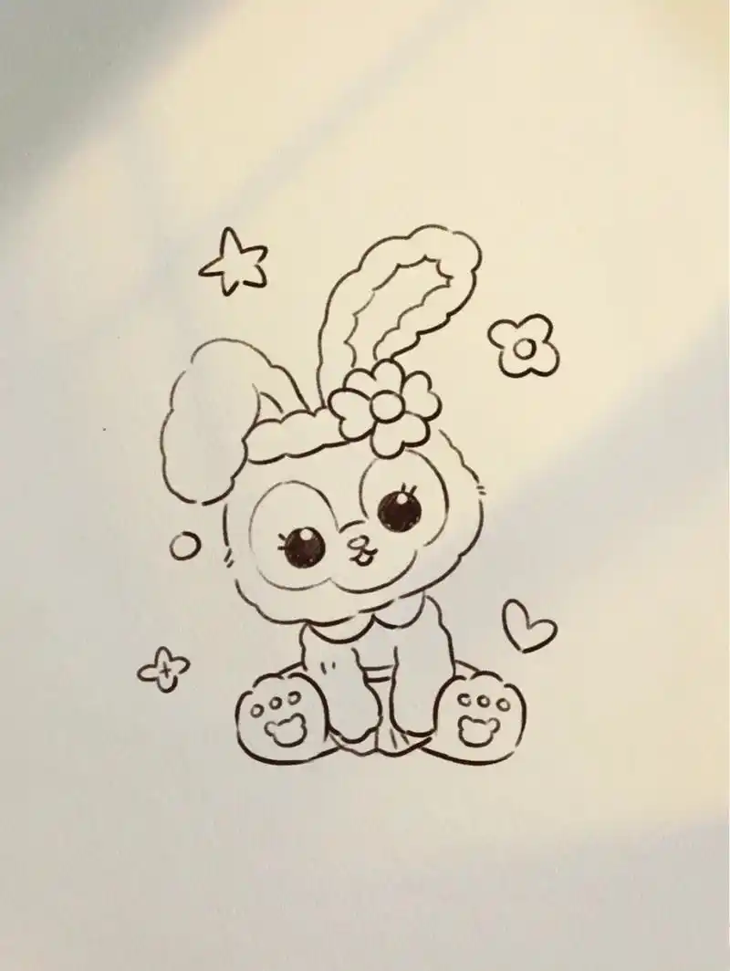 星黛露简笔画教程,大家快来看看吧!