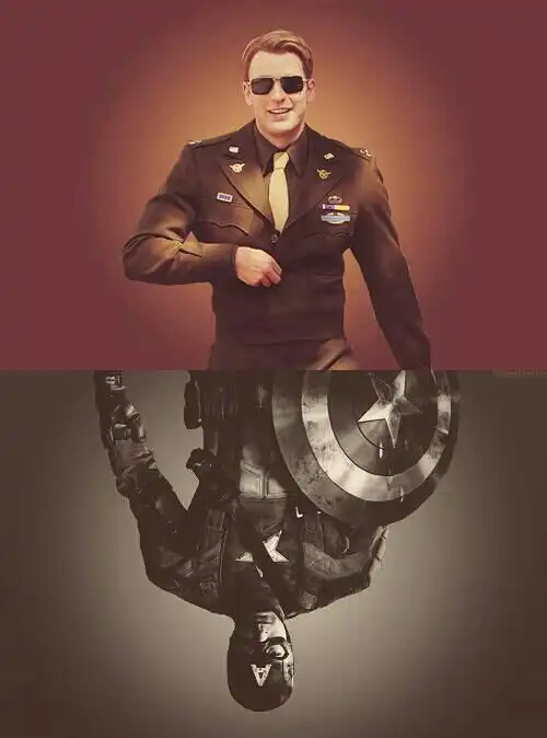 来几张美队的照片,帅点