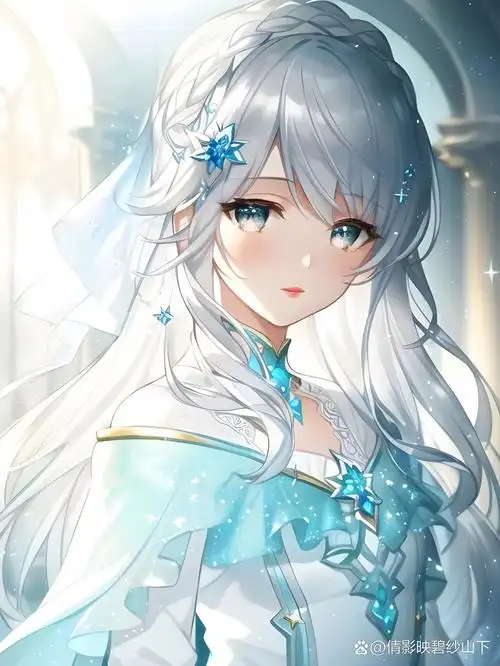 水瓶座♒|氛围感蓝色|二次元壁纸头像