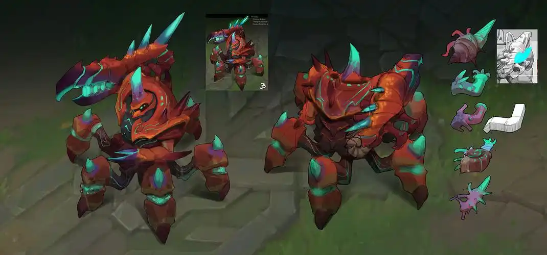 lol英雄联盟皮肤设计厄加特螃蟹皮肤