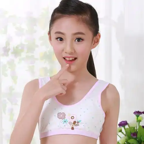 女童内衣小背心儿童文胸发育期棉小女孩胸罩夏学生抹胸少女文胸波点花