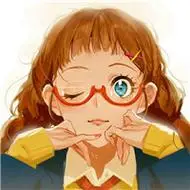 可爱小女孩戴眼镜头像卡通,动漫头像图片