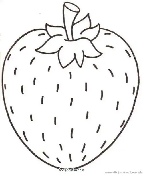 一颗红色草莓要如何画草莓简笔画大全