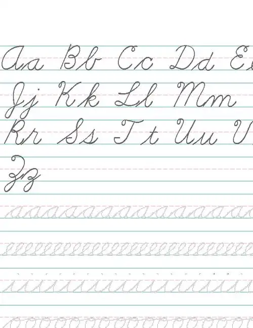 花体英文练习字帖