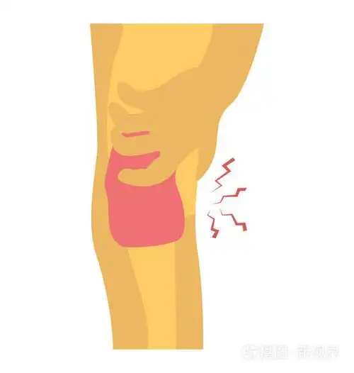 膝盖骨折平面图标矢量