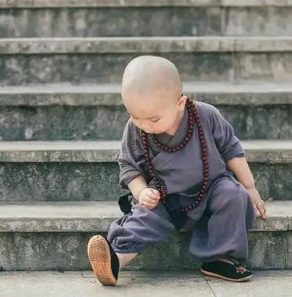 小和尚似懂非懂.来拜佛的人,悟禅了便懂了.