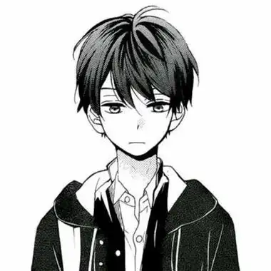 男生黑白素描头像