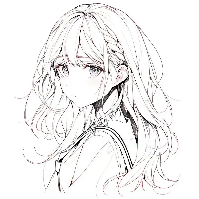 素描头像#优质头像 #动漫女头 #该换头像啦 - 抖音