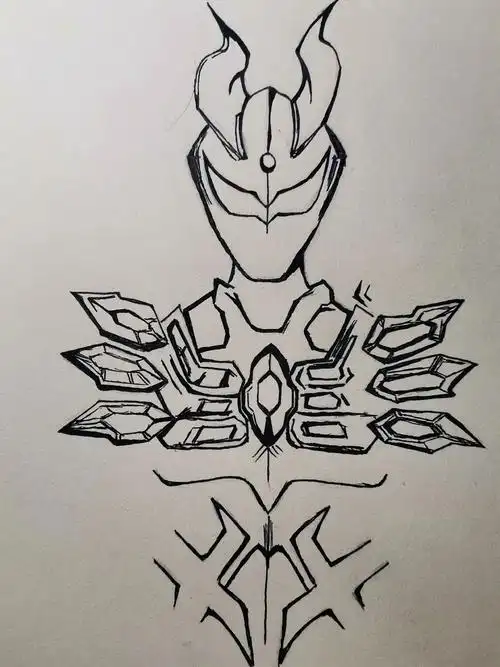 你还早两万年呢#美术生#简笔画#赛罗#奥特曼系列#特摄 - 抖音