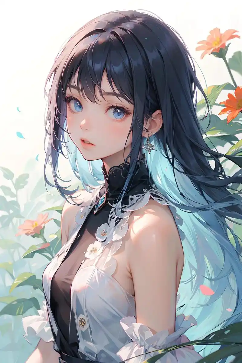 蓝色梦幻.#优质头像 #漫画女孩 #女生头像 #适合女生的头 - 抖音