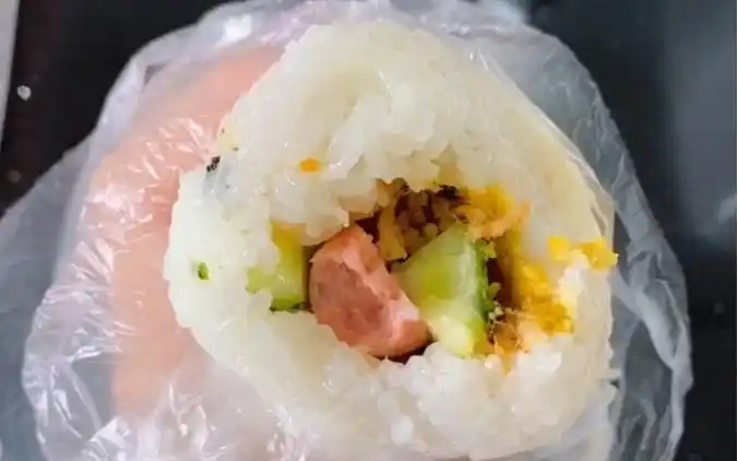 简单早餐糯米糍饭卷堪比kfc饭团