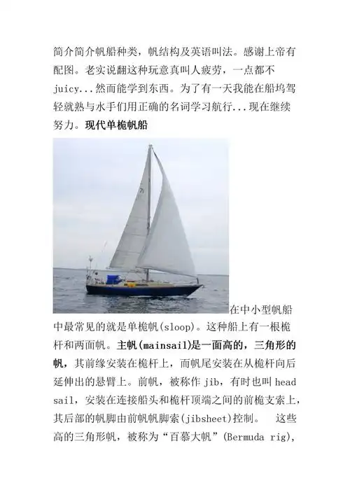 简介帆船种类帆结构4.doc