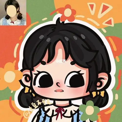 上新真人q版手绘头像