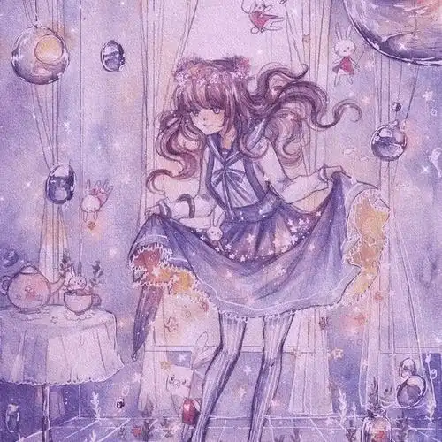 女头 仙气 紫色 梦幻