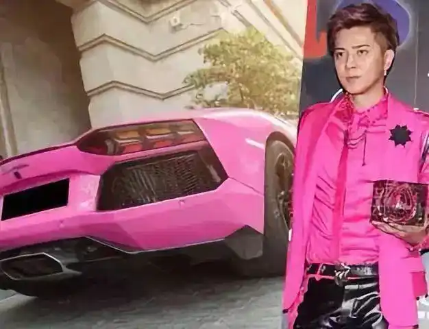 罗志祥砸500万定制世界首辆萤光粉红色兰博基尼.