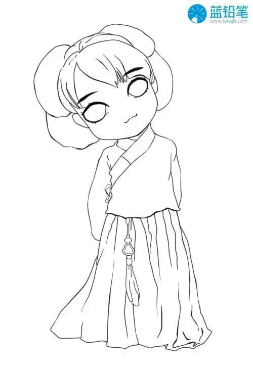 q版人物简笔画必备手账素材附步骤手绘简笔画古风女生头像卡通闺蜜