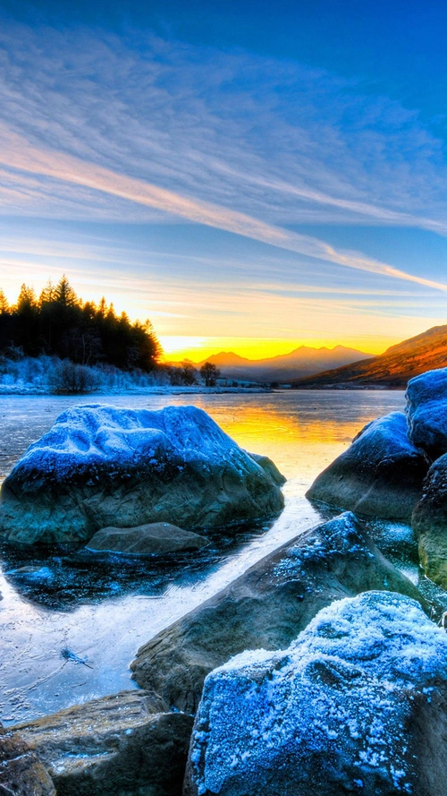 蓝天日出风景手机端h5背景