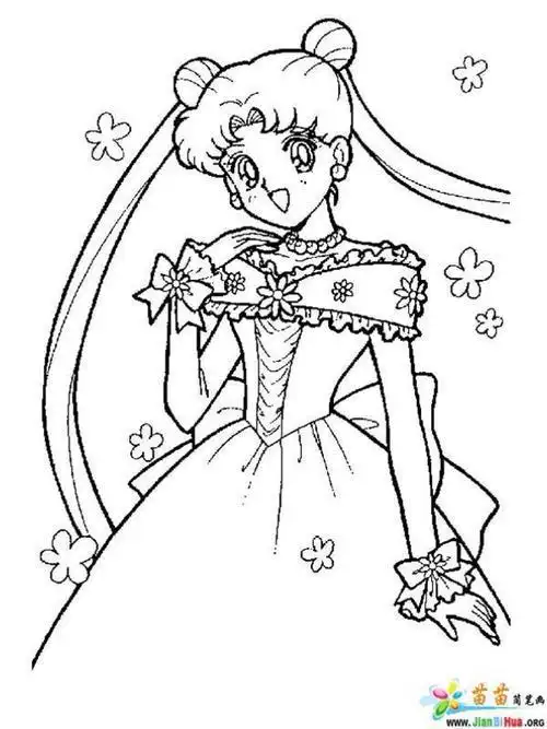 美少女简笔画一年级