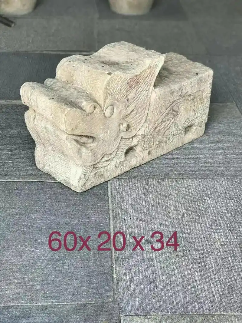 明代青石龙头  保存完整,雕刻精美,包浆老辣,源头老货. - 抖音