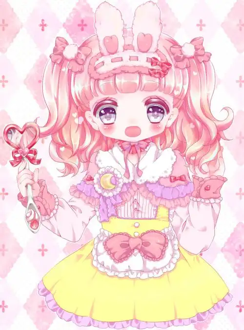 萌q版二次元卖萌插画动漫