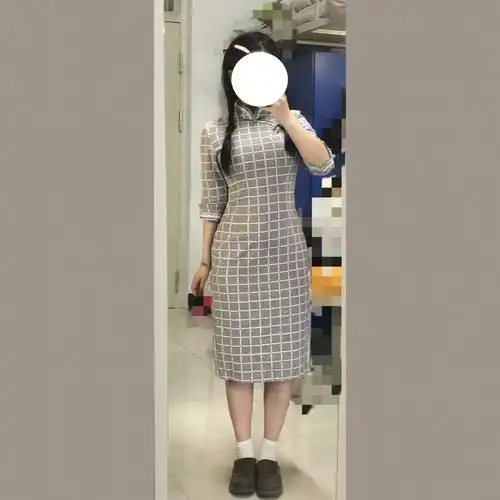 153 98斤/微胖当然要穿旗袍啦!(民国学生版