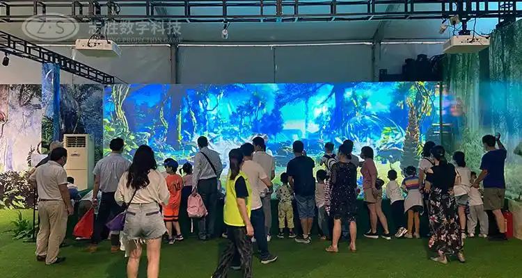 墙面互动游戏 体感互动投影机 沉浸式立体墙面