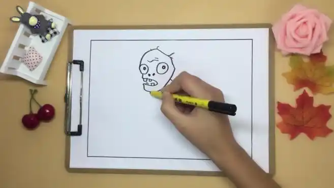 怎么画僵尸简笔画