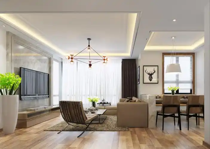 现代风格三室二厅装修设计效果图