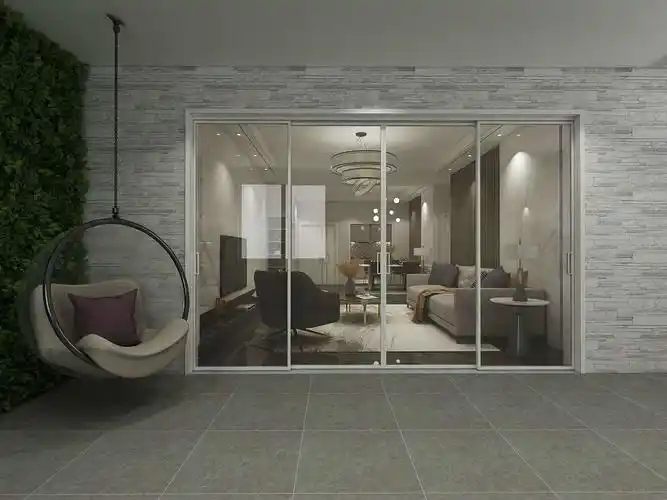 顶固轻奢简约窄边框黑色吊滑门推拉门玻璃门移门厨房客厅阳台