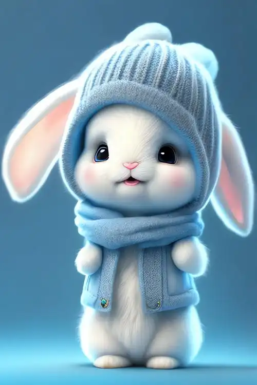 超甜可爱萌兔手机壁纸