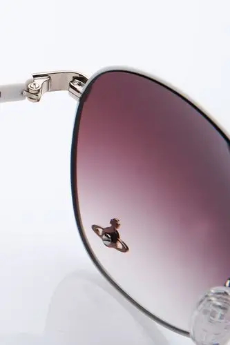 世界名牌vivienne westwood 细滚边镜框树脂太阳眼镜 白色(全球速递)